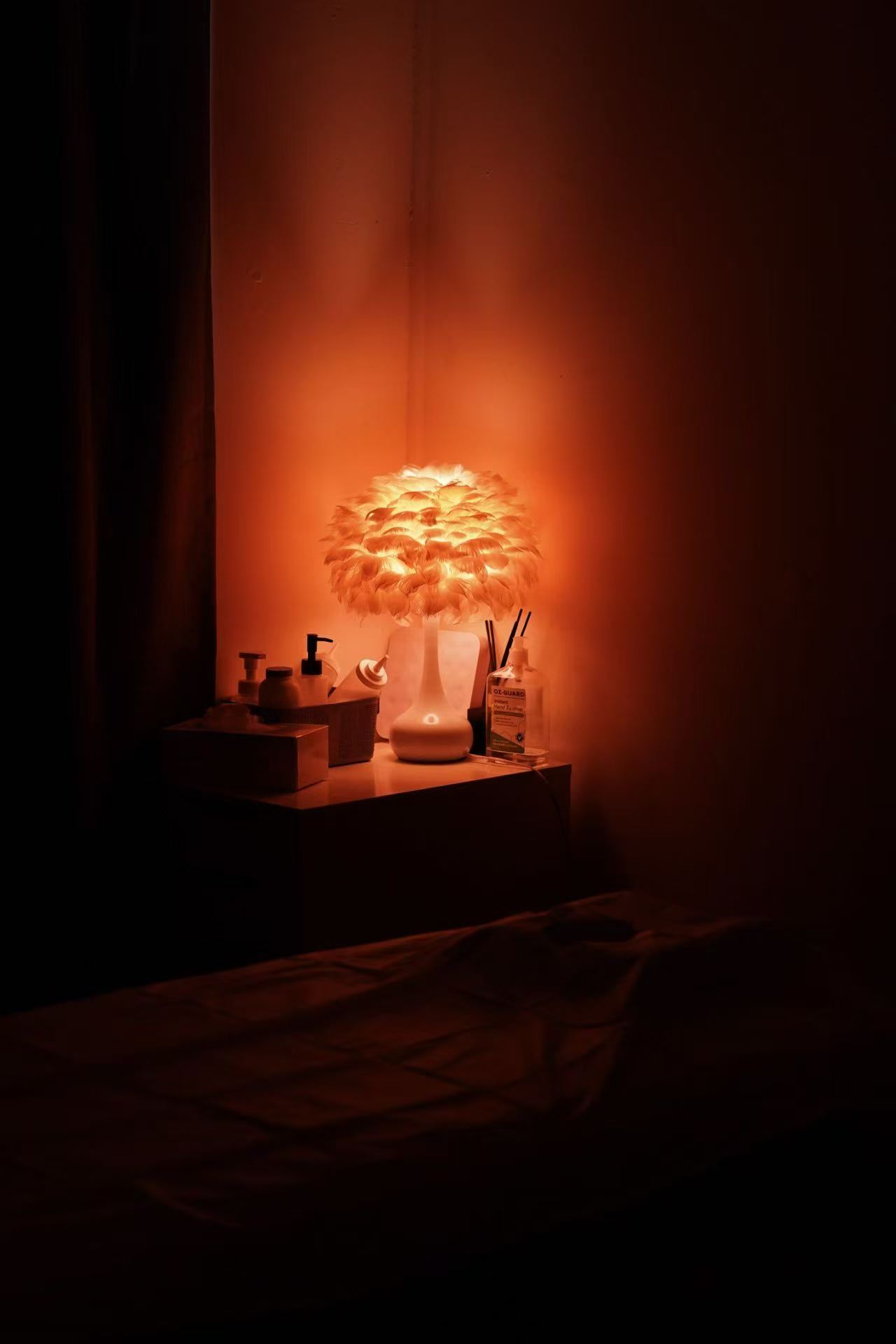 Warm ambient lamp and relaxing spa mood